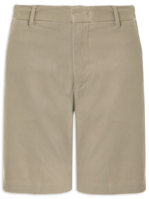 Bermuda Masculina Chino Cós Limpo – Bege