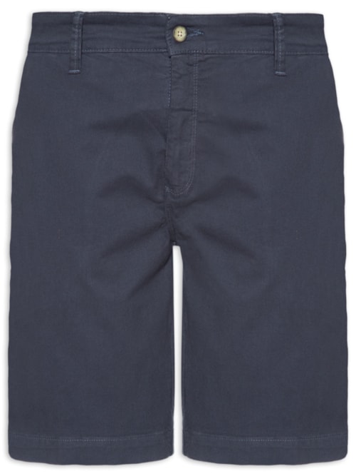 Bermuda Masculina Chino em Sarja Tinturada – Azul