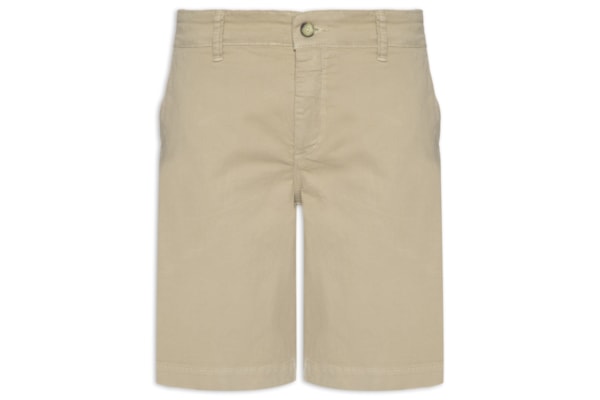 Bermuda Masculina Chino em Sarja Tinturada - Marrom