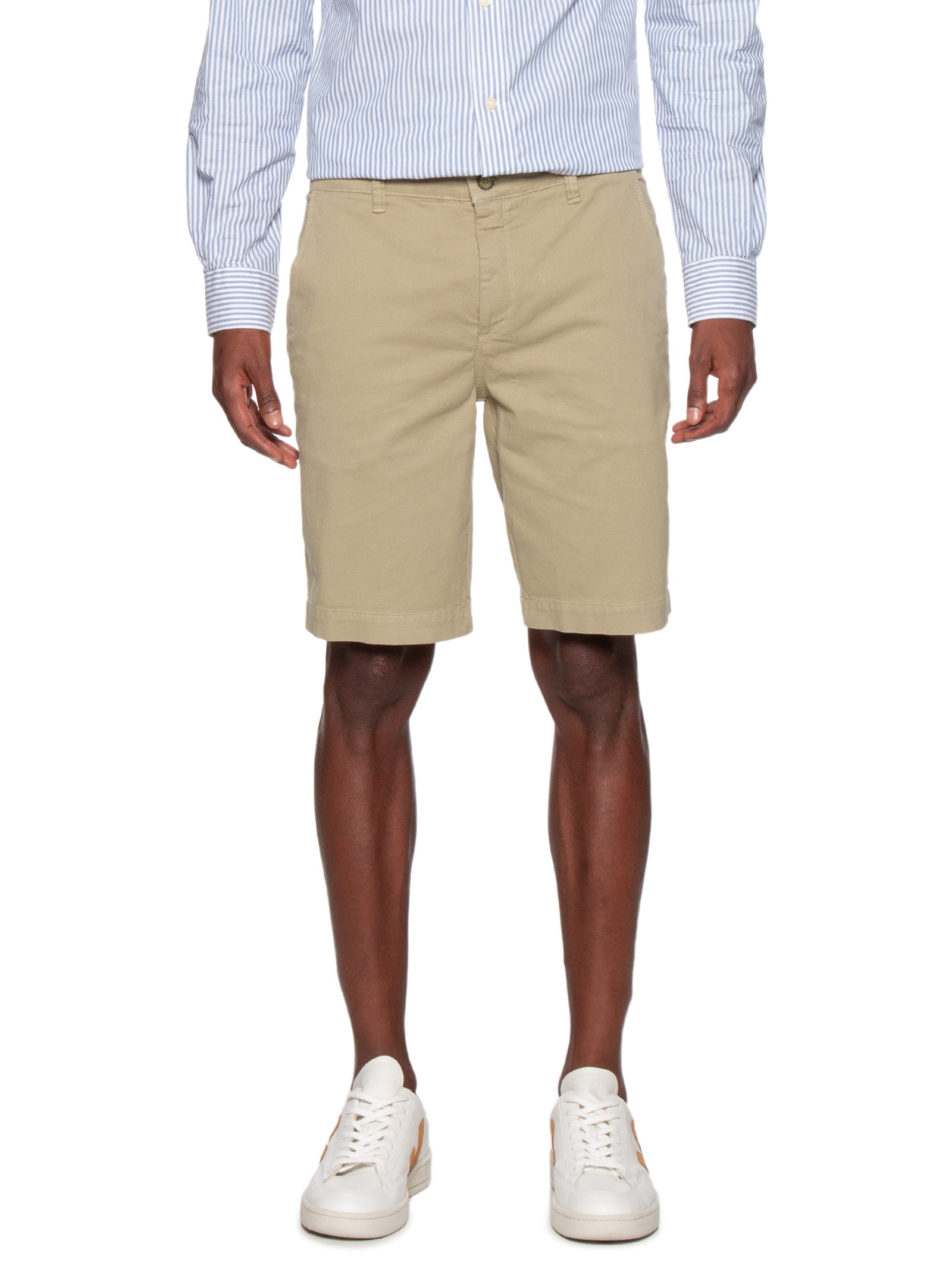 Bermuda Masculina Chino em Sarja Tinturada Marrom Sergio K