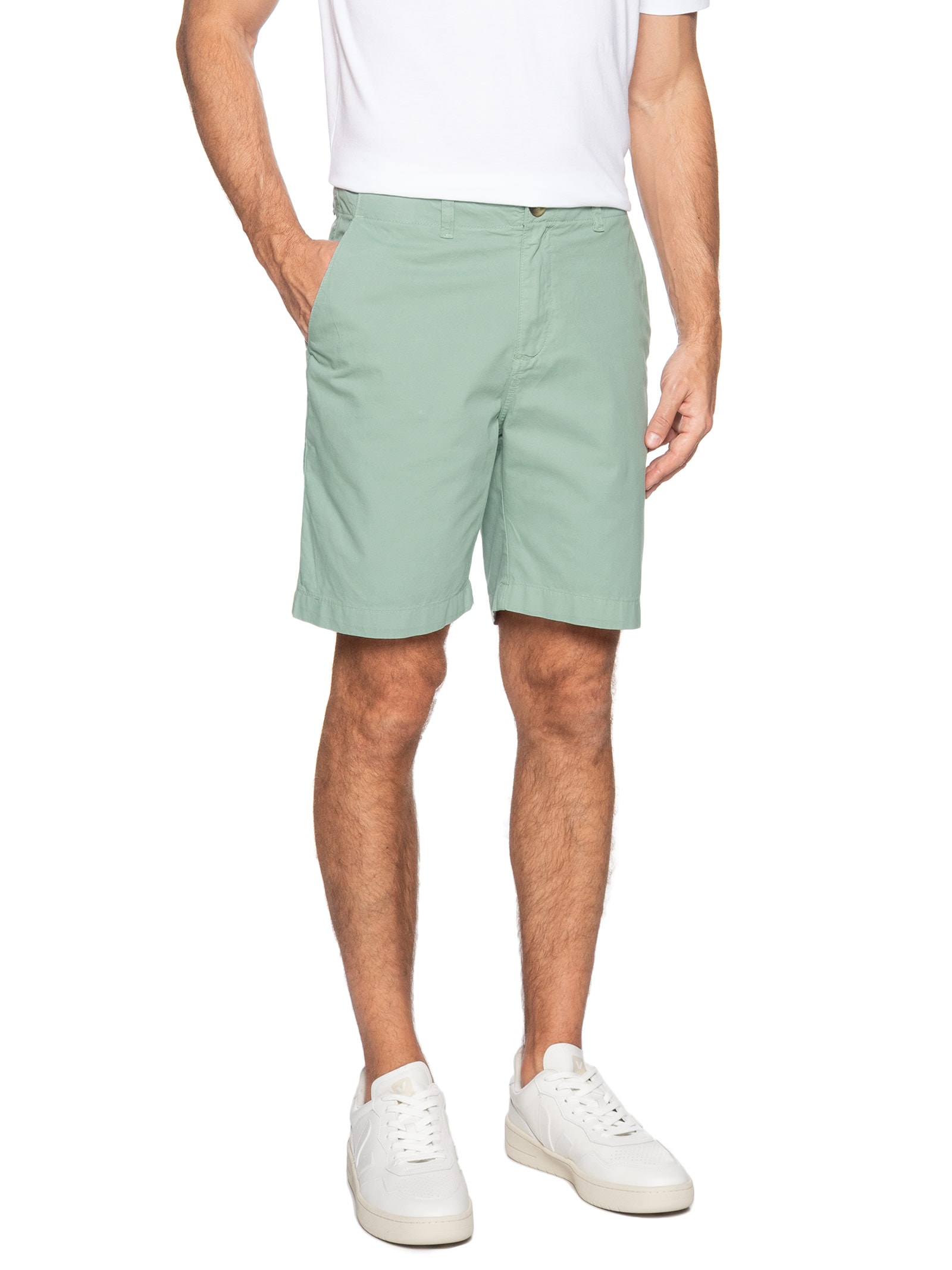 Bermuda Masculina Chino Off White Pineapple