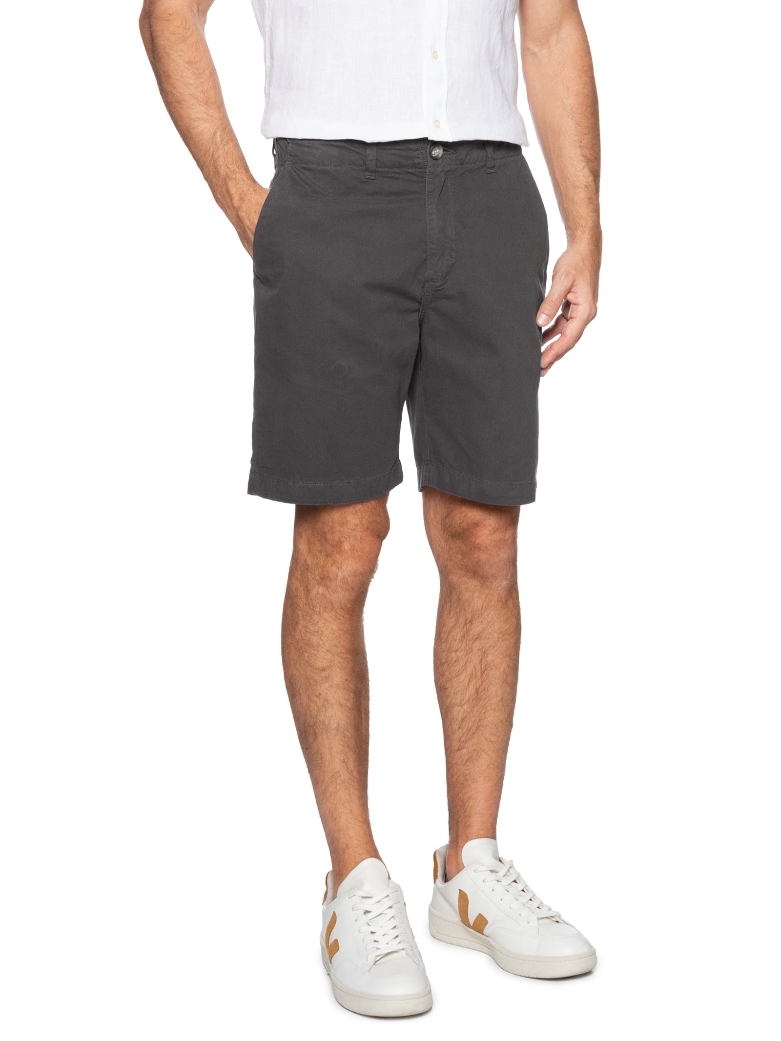Bermuda Masculina Chino Off White Pineapple