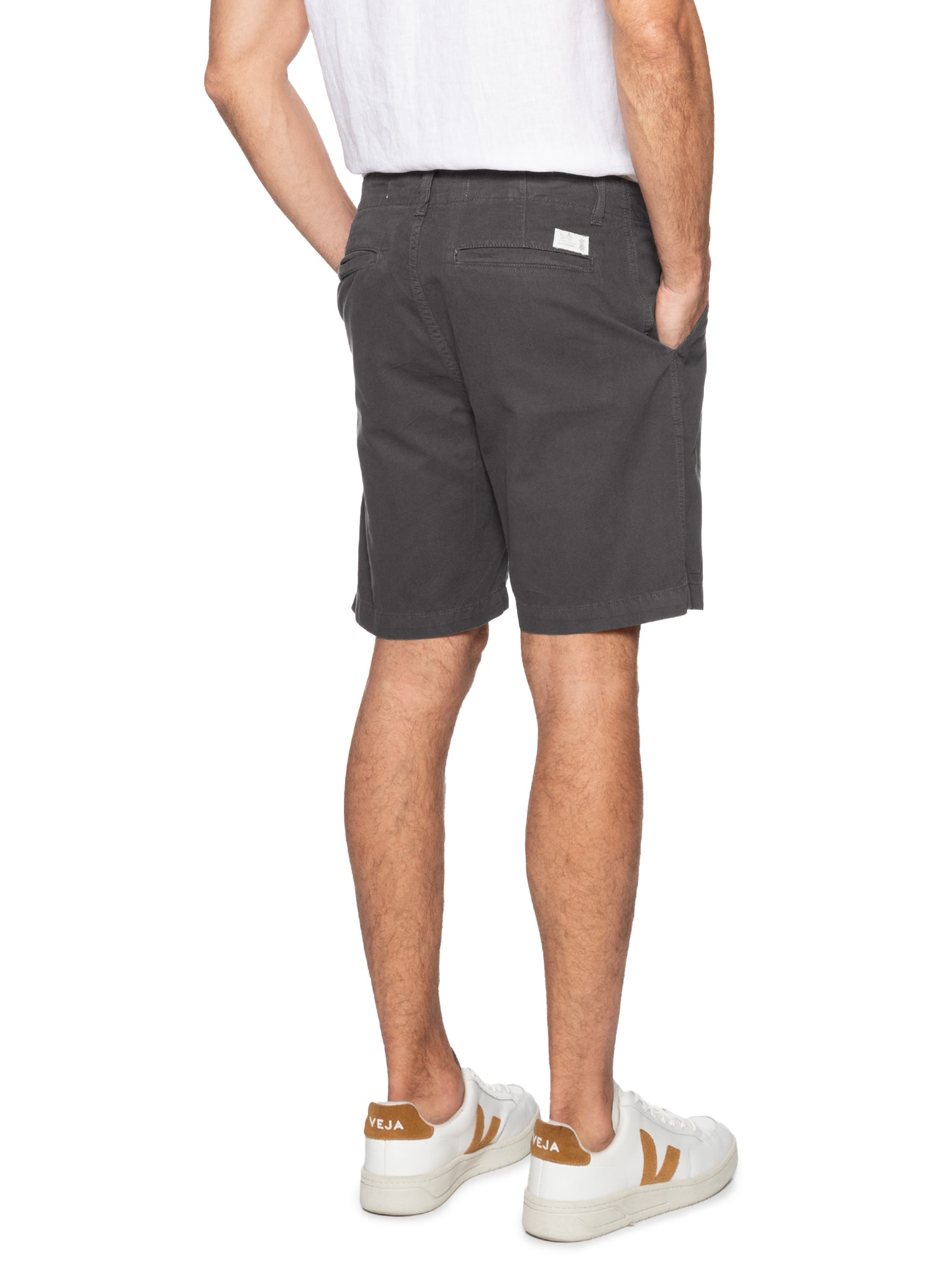 Bermuda Masculina Chino Off White Pineapple