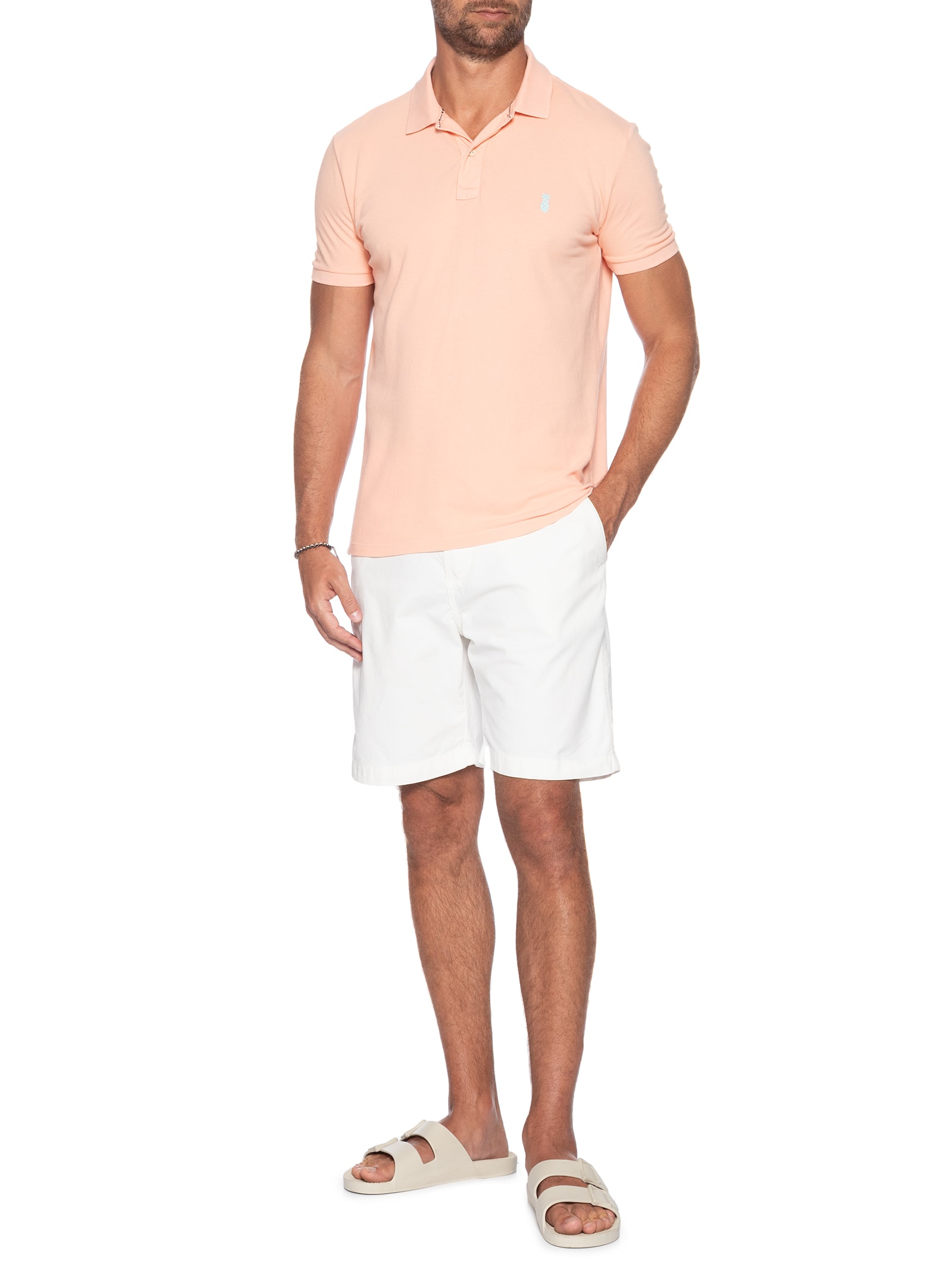 Bermuda Masculina Chino Preto Pineapple