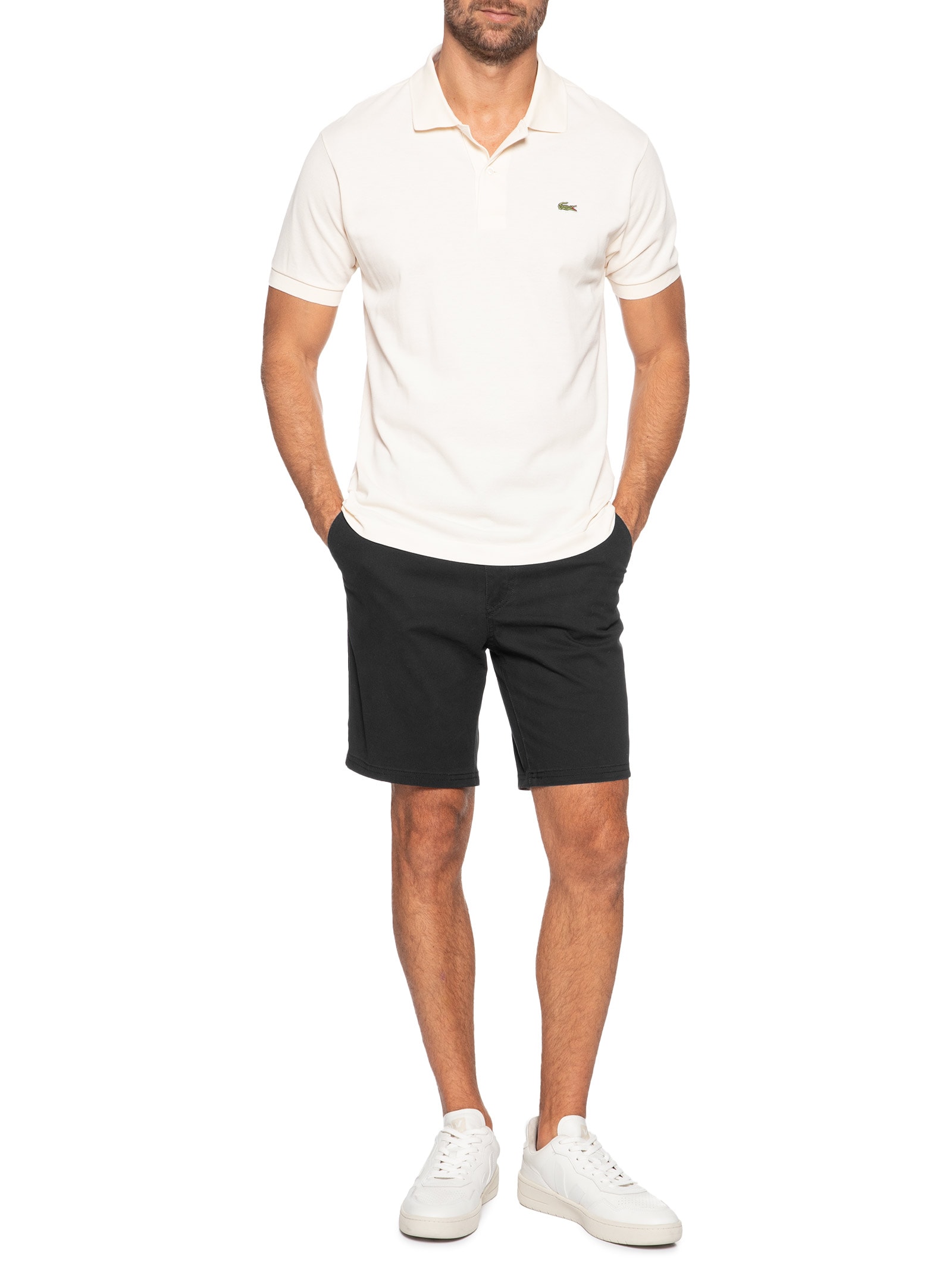 Bermuda Masculina Chino Preto '2 Essential