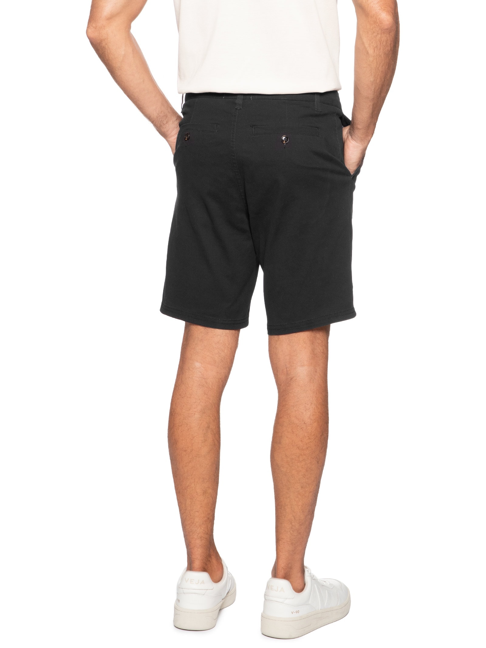 Bermuda Masculina Chino Preto '2 Essential