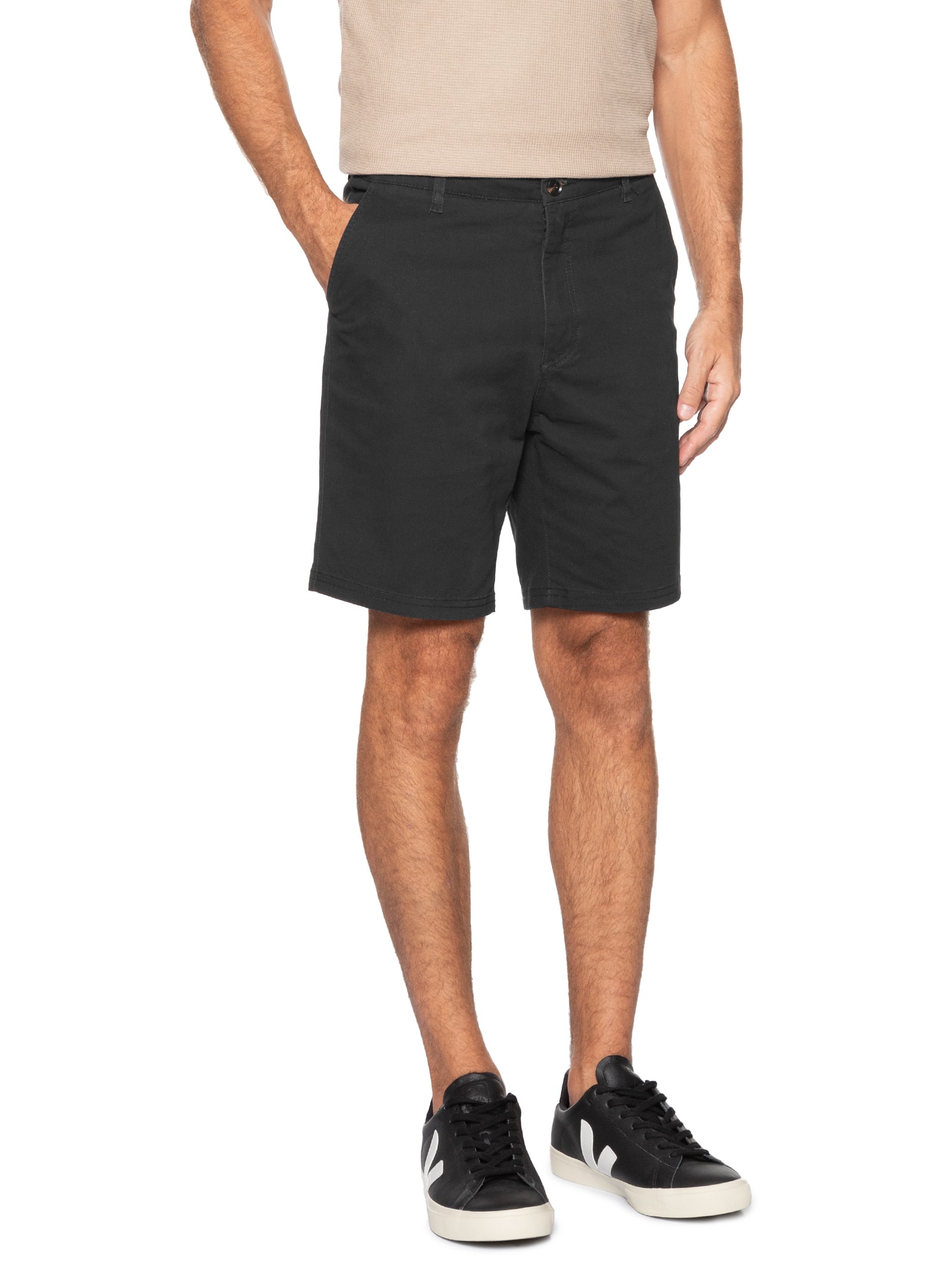 Bermuda Masculina Chino Preto '2 Essential