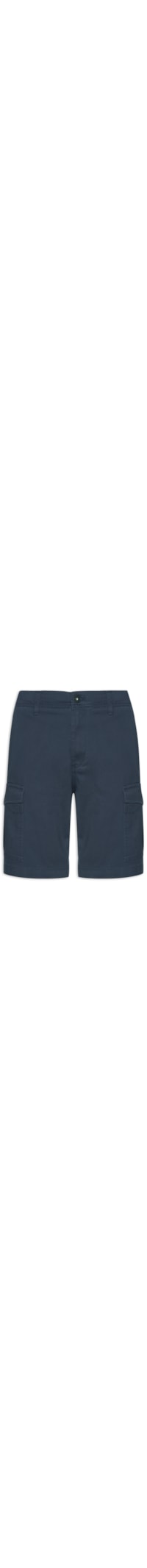 Bermuda Masculina Chino Regular Fit Em Algodão - Azul