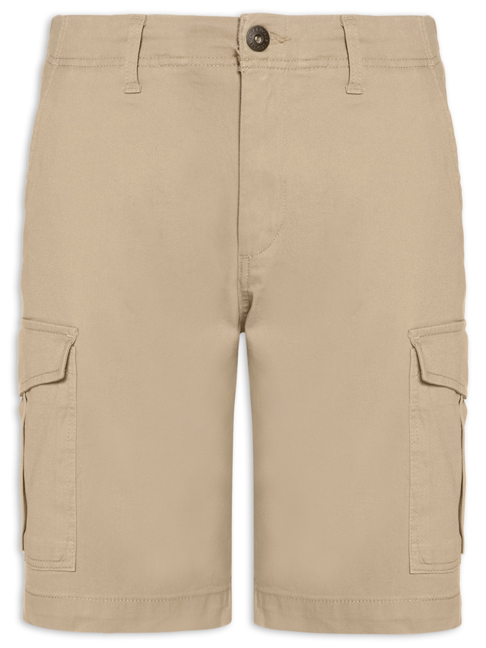 Bermuda Masculina Chino Regular Fit Em Algodão Bege Jack & Jones