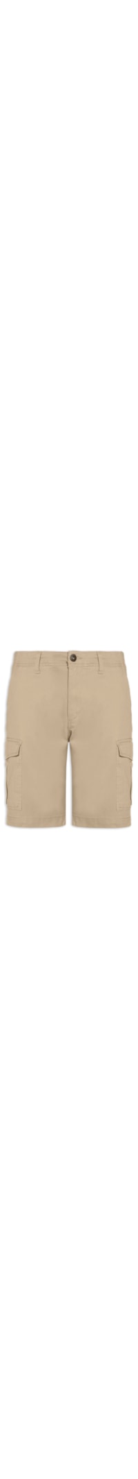 Bermuda Masculina Chino Regular Fit Em Algodão - Bege