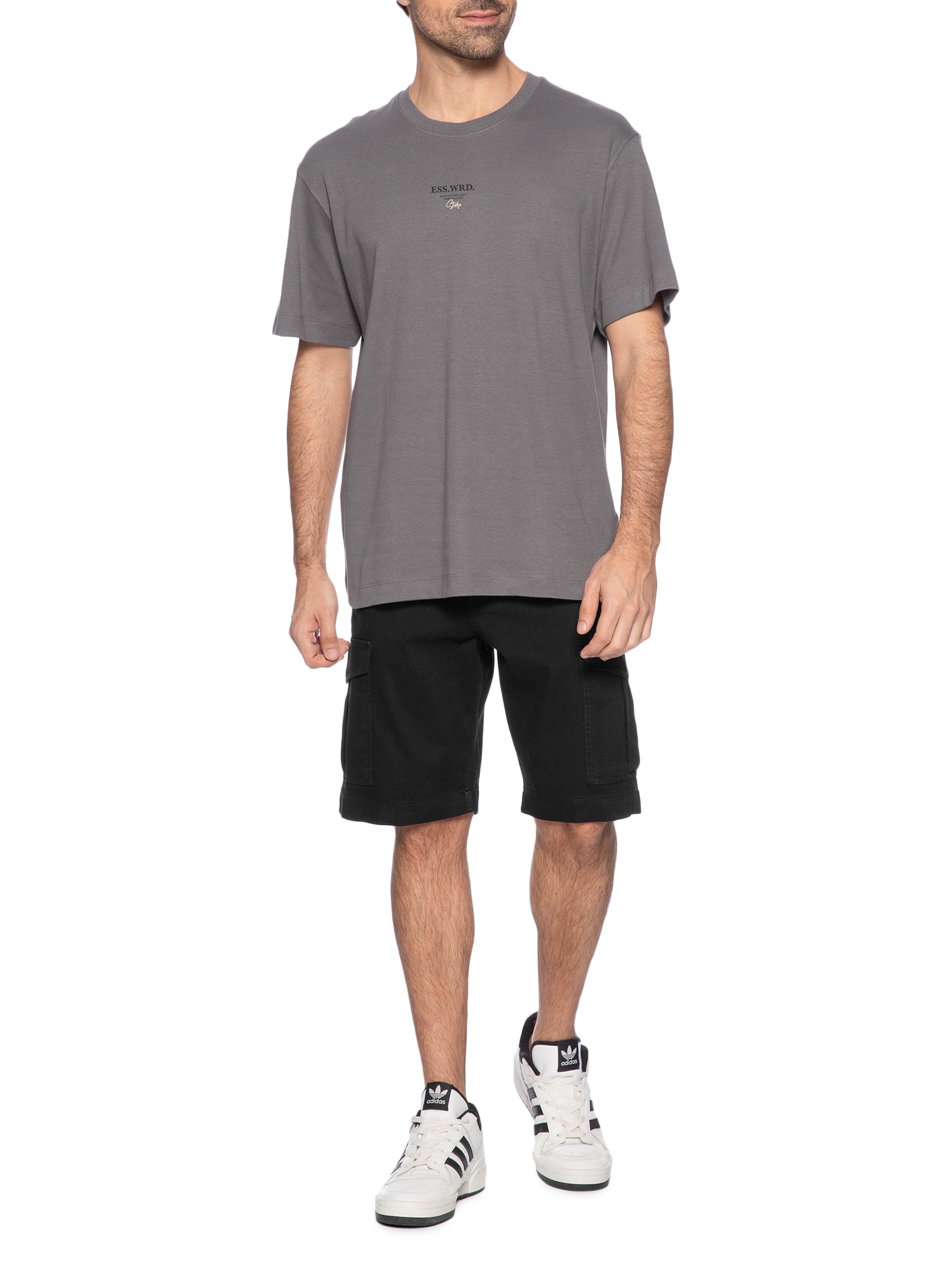 Bermuda Masculina Chino Regular Fit Em Algodão Preto Jack & Jones