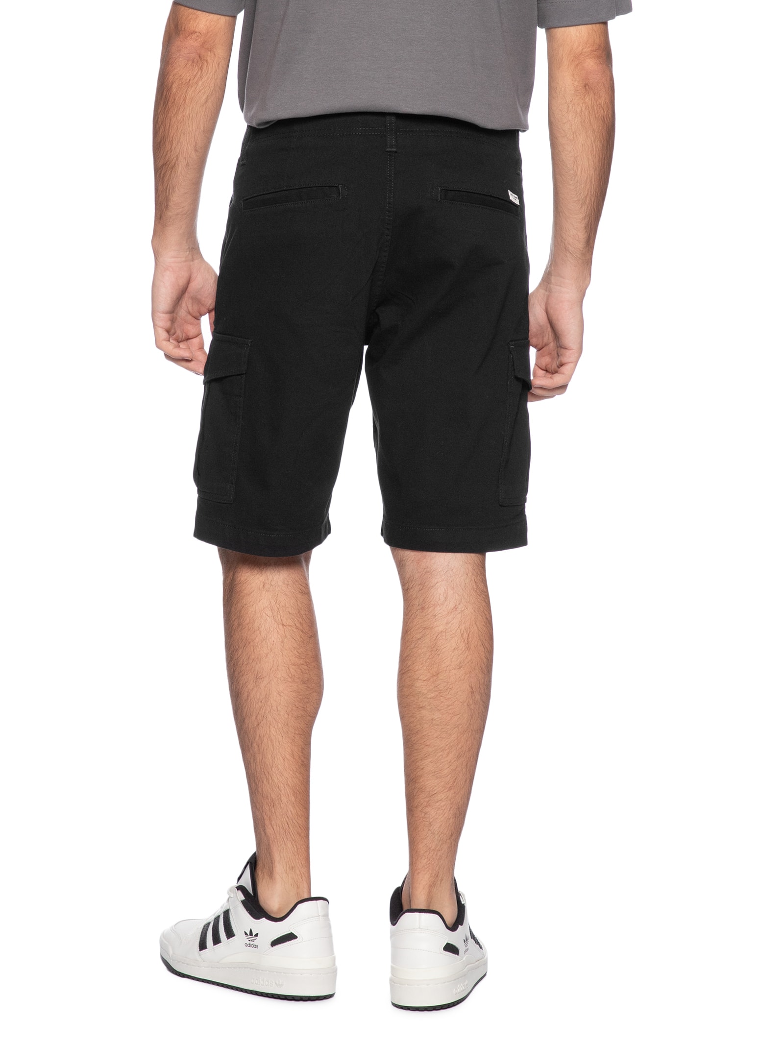 Bermuda Masculina Chino Regular Fit Em Algodão Preto Jack & Jones