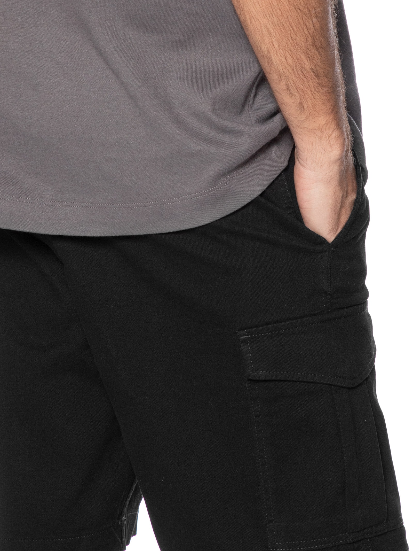 Bermuda Masculina Chino Regular Fit Em Algodão Preto Jack & Jones
