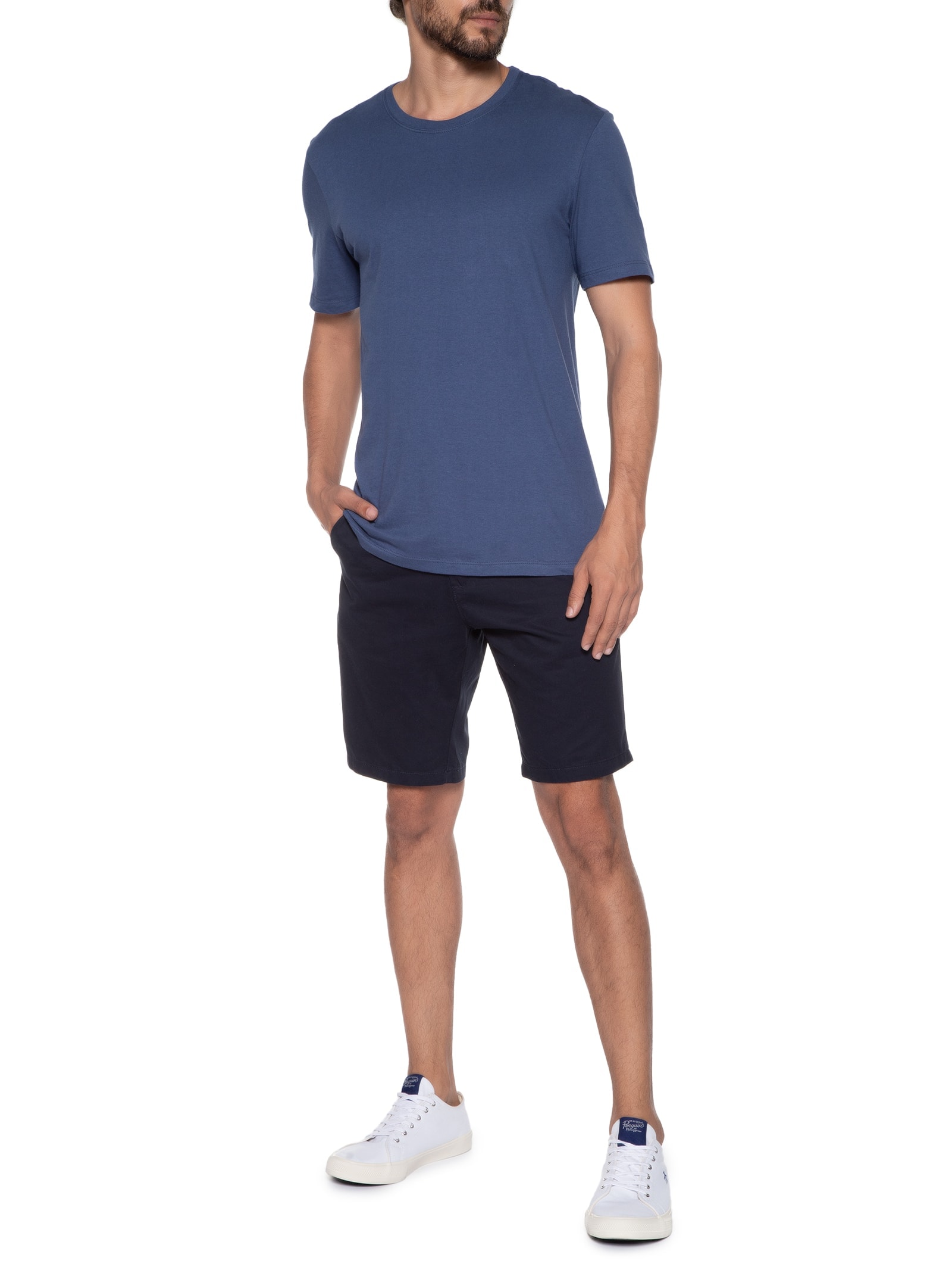 Bermuda Masculina Chino Reta Azul Hering