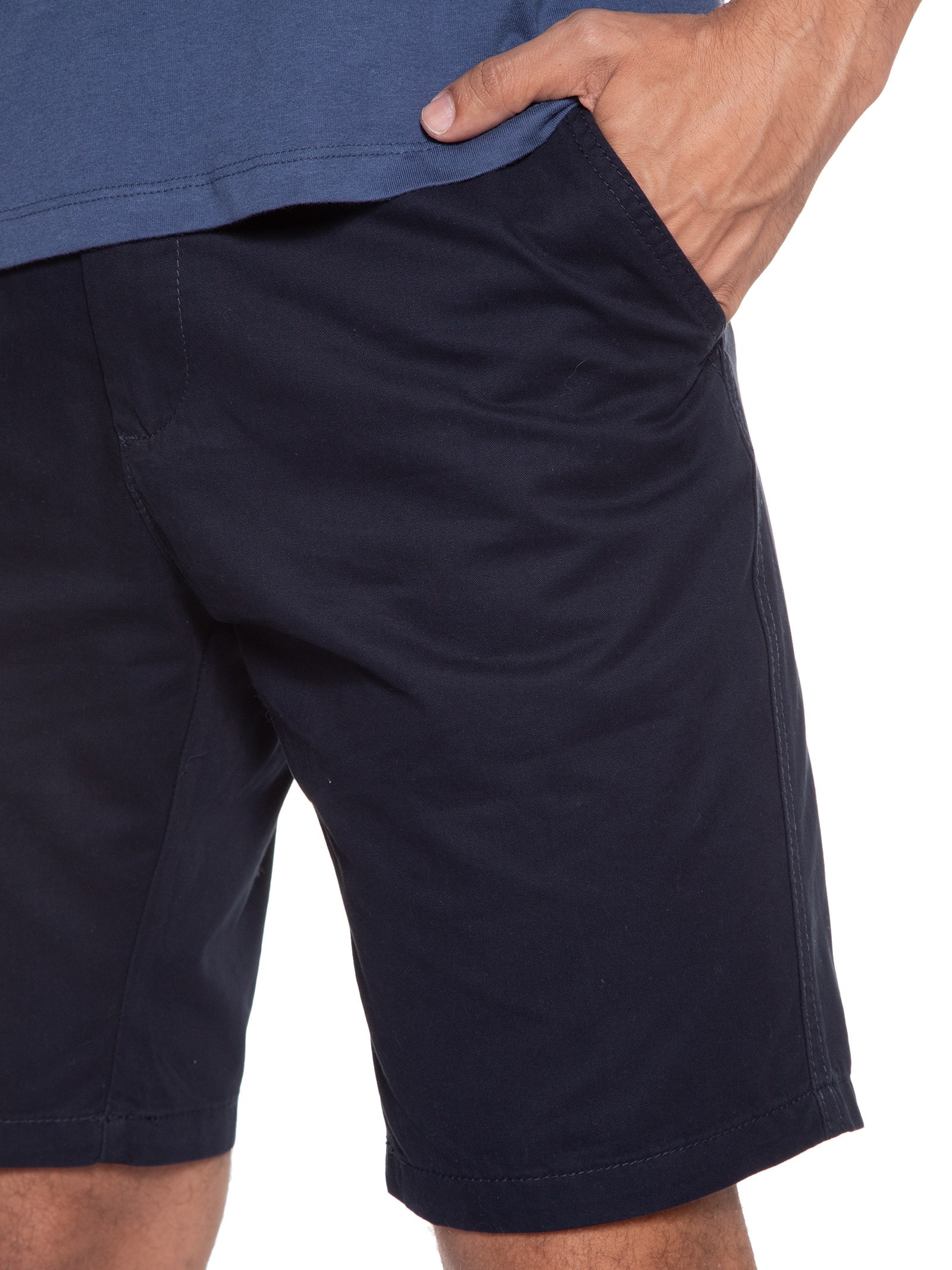 Bermuda Masculina Chino Reta Azul Hering
