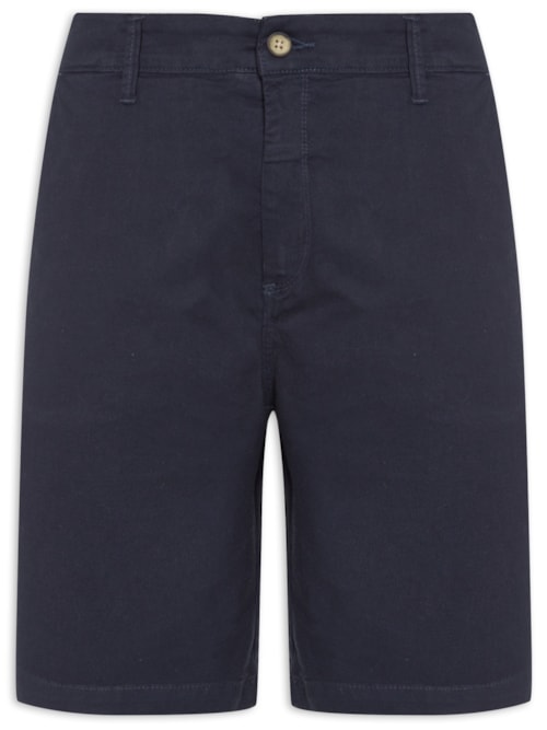 Bermuda Masculina Chino Sarja Elastano Tinturada – Azul