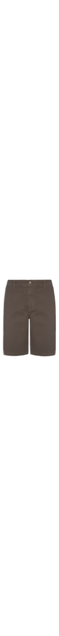 Bermuda Masculina Chino Sarja Elastano Tinturada - Marrom