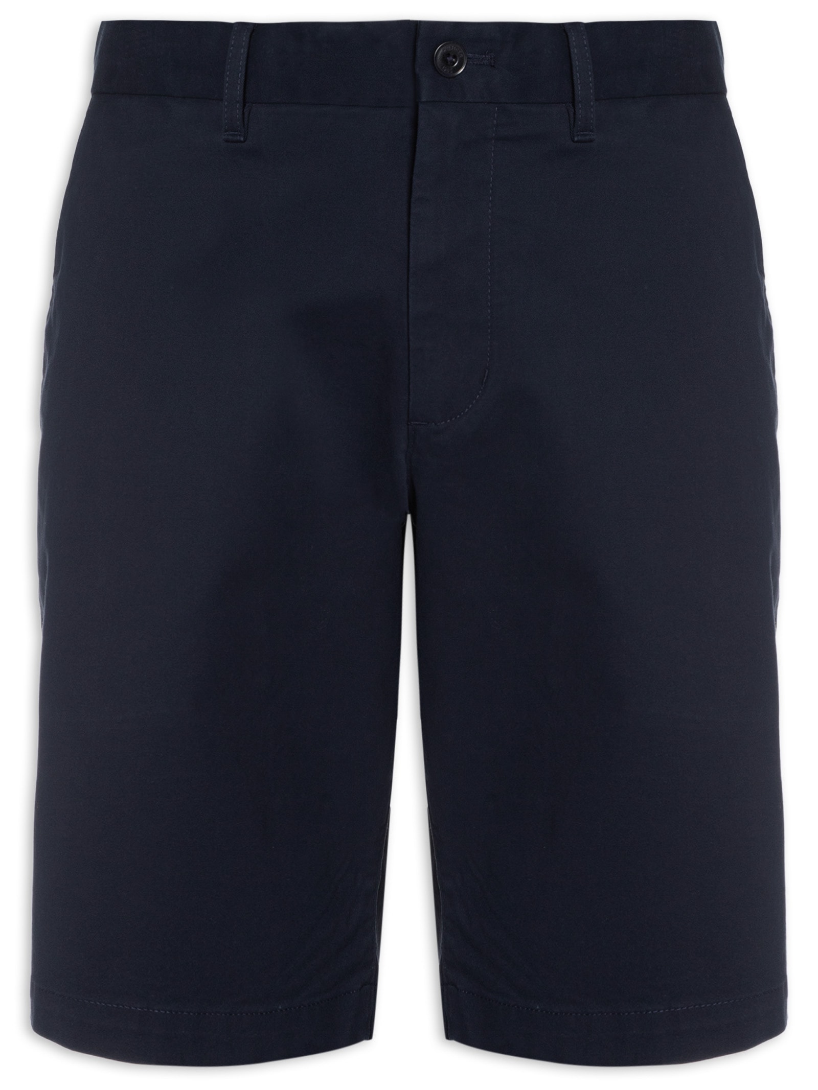  Bermuda Masculina Chino Slim Fit Brooklyn Algodão Orgânico Azul Tommy Hilfiger