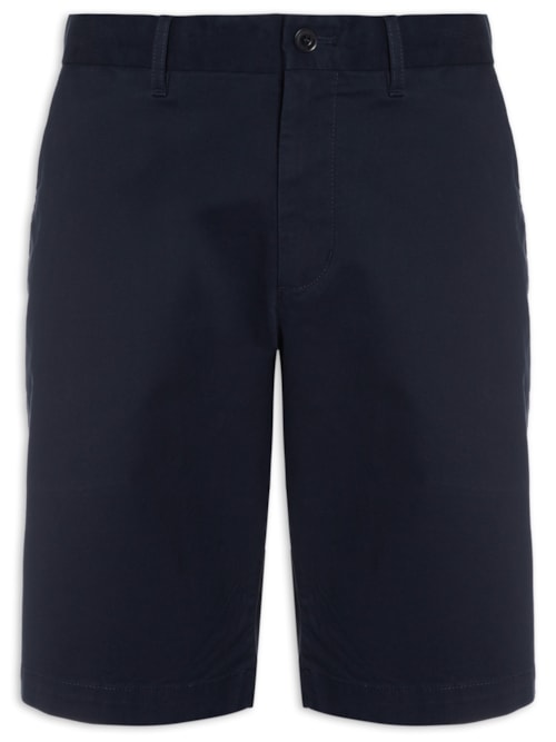 Bermuda Masculina Chino Slim Fit Brooklyn Algodão Orgânico – Azul