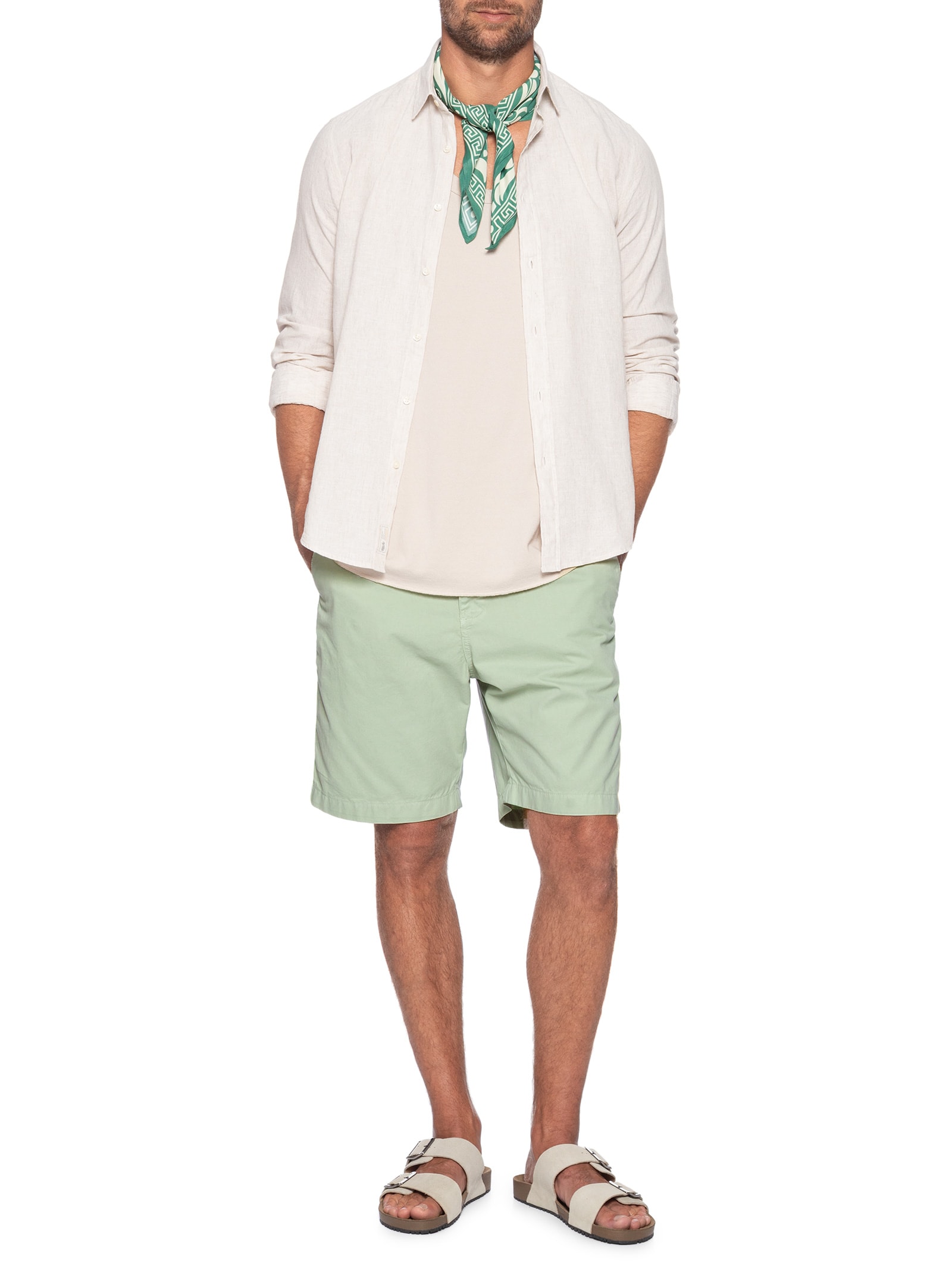Bermuda Masculina Chino Verde Pineapple