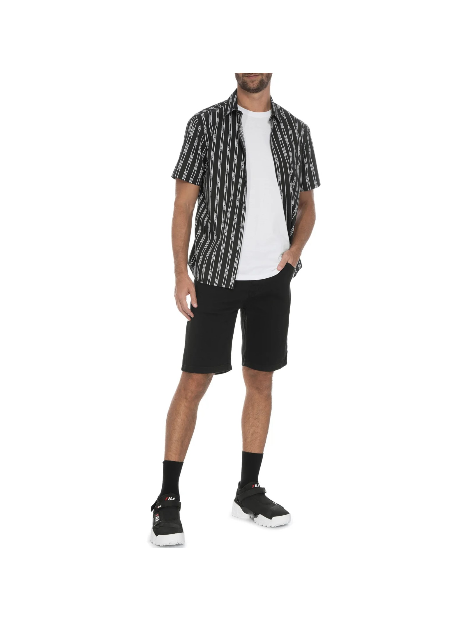 Bermuda Masculina Clássica Houston Preto John John