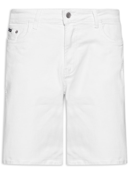 Bermuda Masculina Color 5 Pockets – Branco