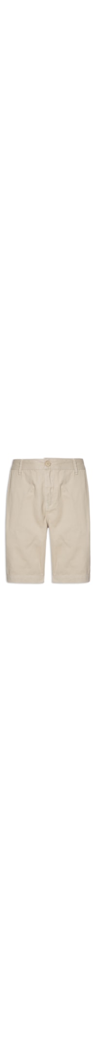 Bermuda Masculina Color Chino Curta Sarja Reat - Bege