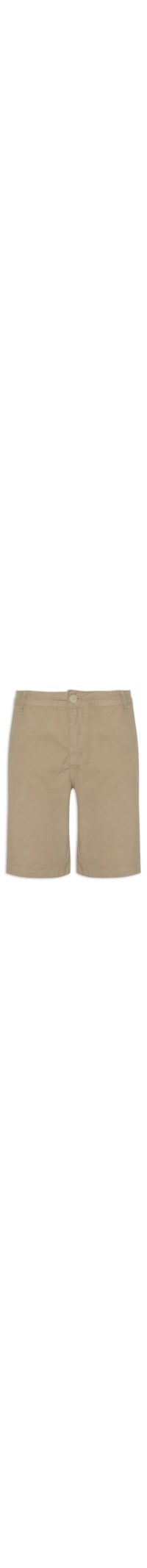 Bermuda Masculina Color Chino Curta Sarja Reat - Bege