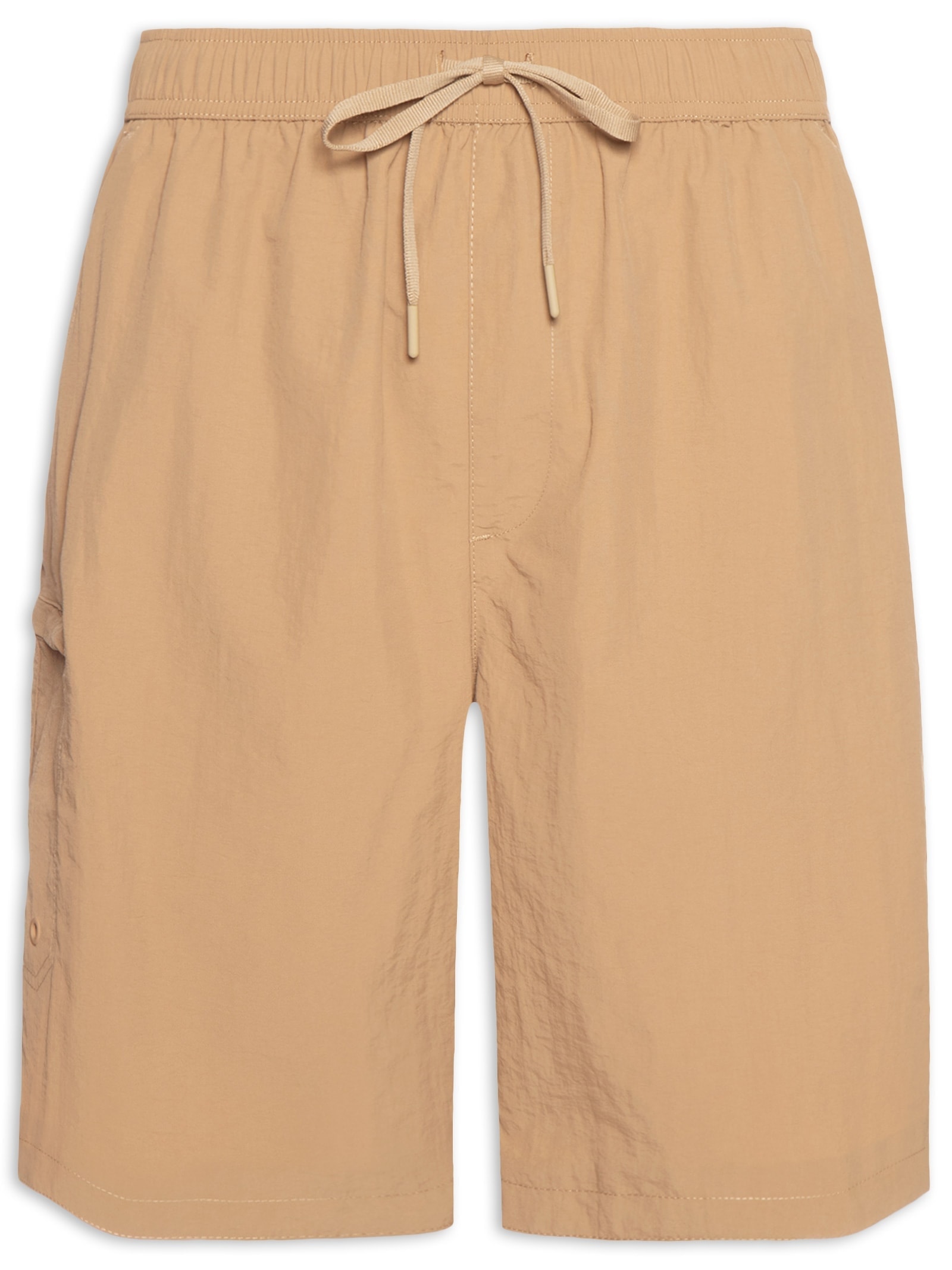 Bermuda Masculina Color Com Elástico Marrom Basiq Men