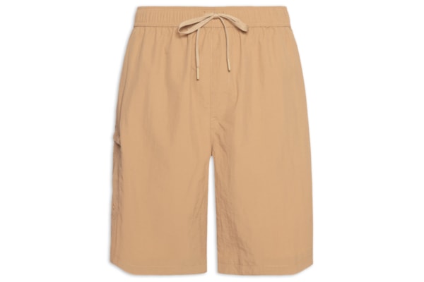 Bermuda Masculina Color Com Elástico - Marrom