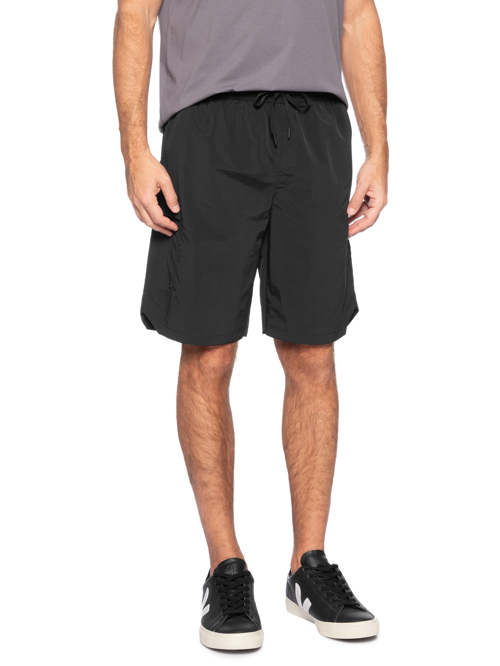 Bermuda Masculina Color Com Elástico Preto Basiq Men