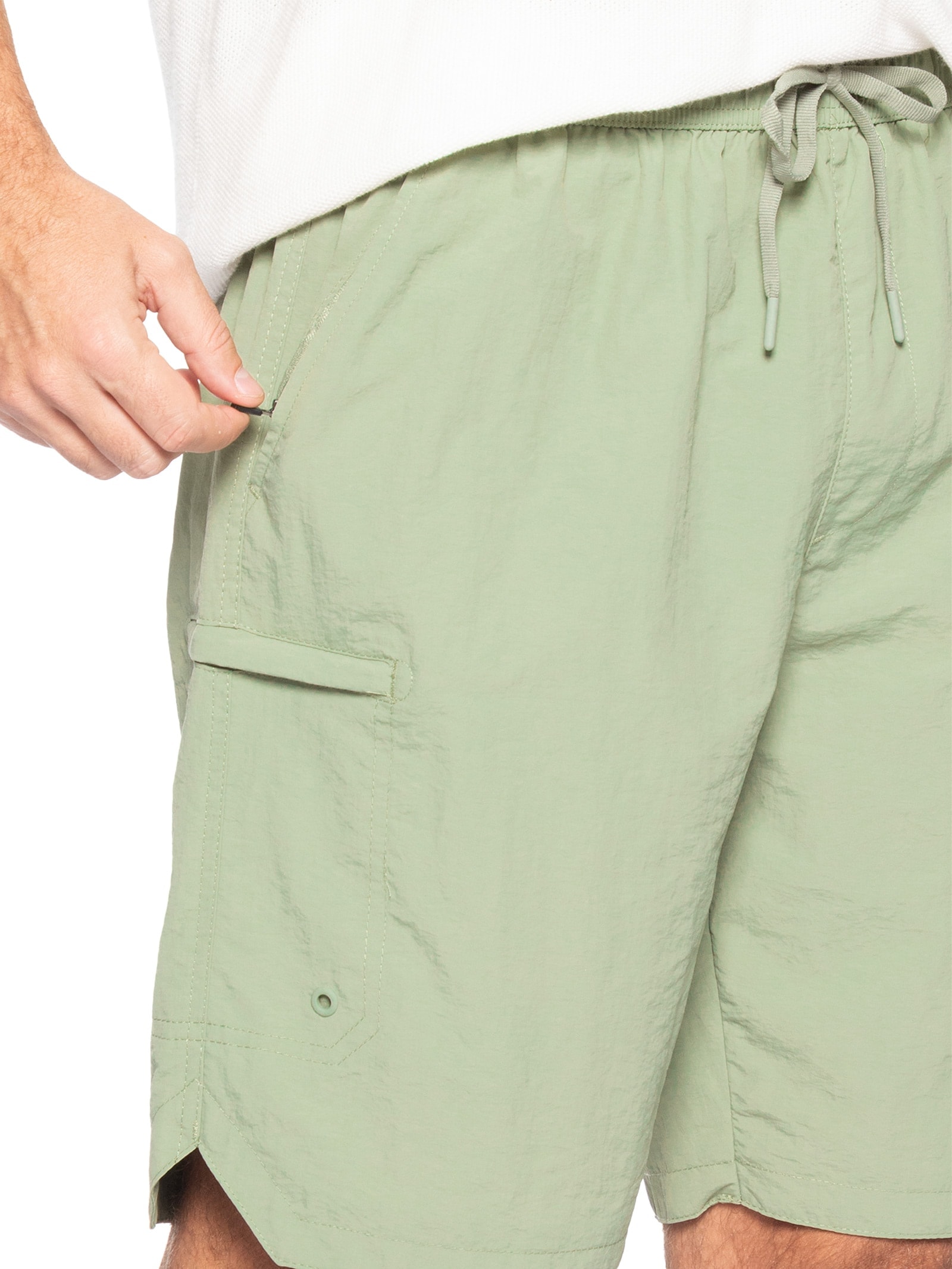 Bermuda Masculina Color Com Elástico Verde Basiq Men