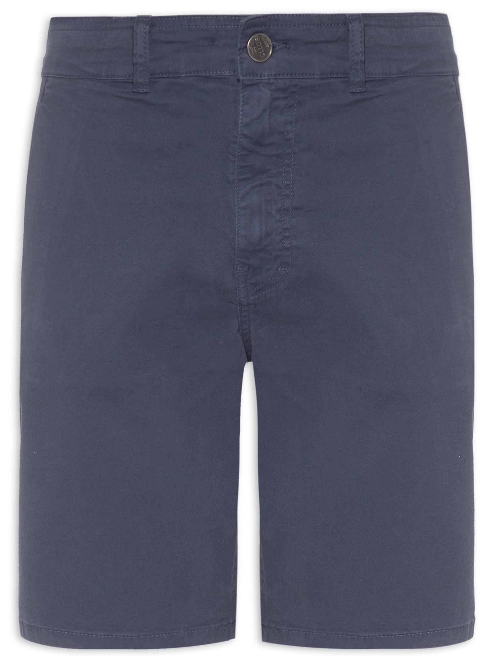 Bermuda Masculina Color Twill Power Slim Bolso Embutido Azul Ellus