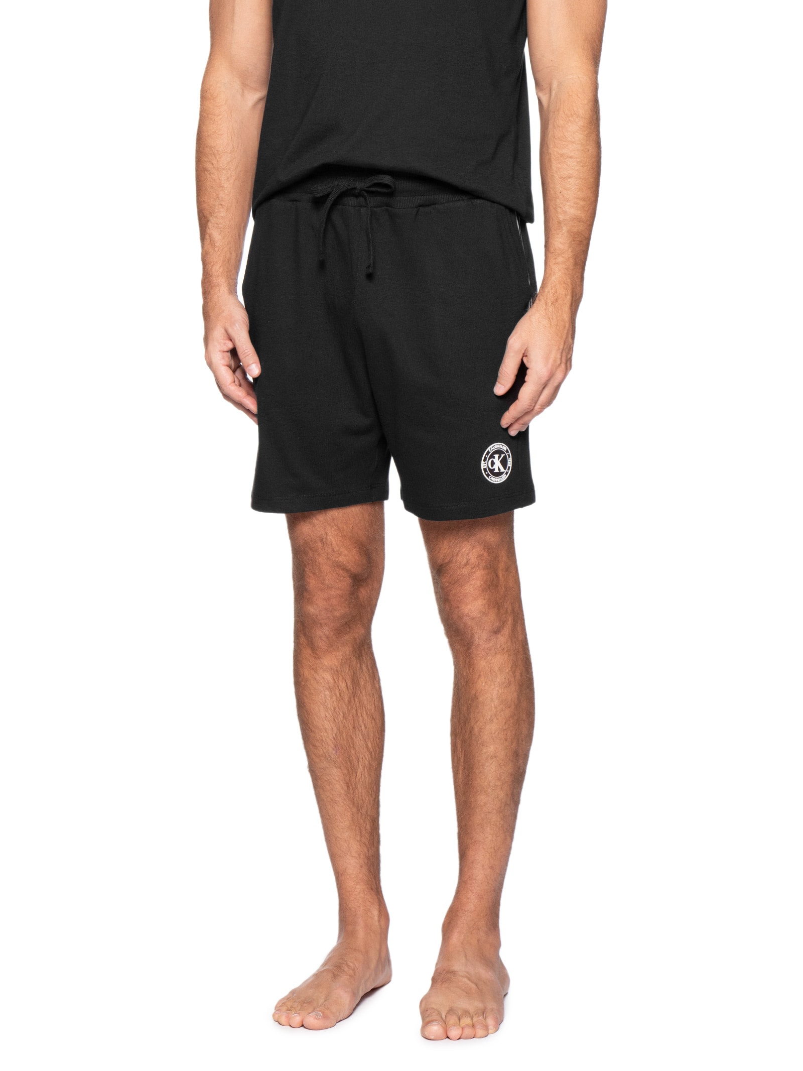 Bermuda Masculina com Bolsos Moletinho – Preto Calvin Klein Underwear