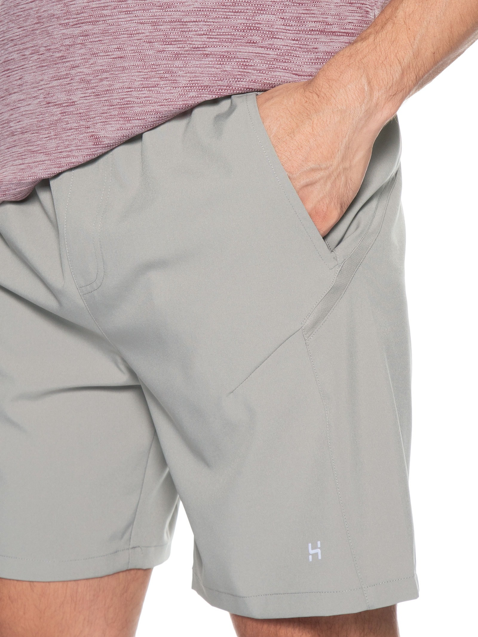 Bermuda Masculina Com Detalhe Em Tule Cinza Hering Sports