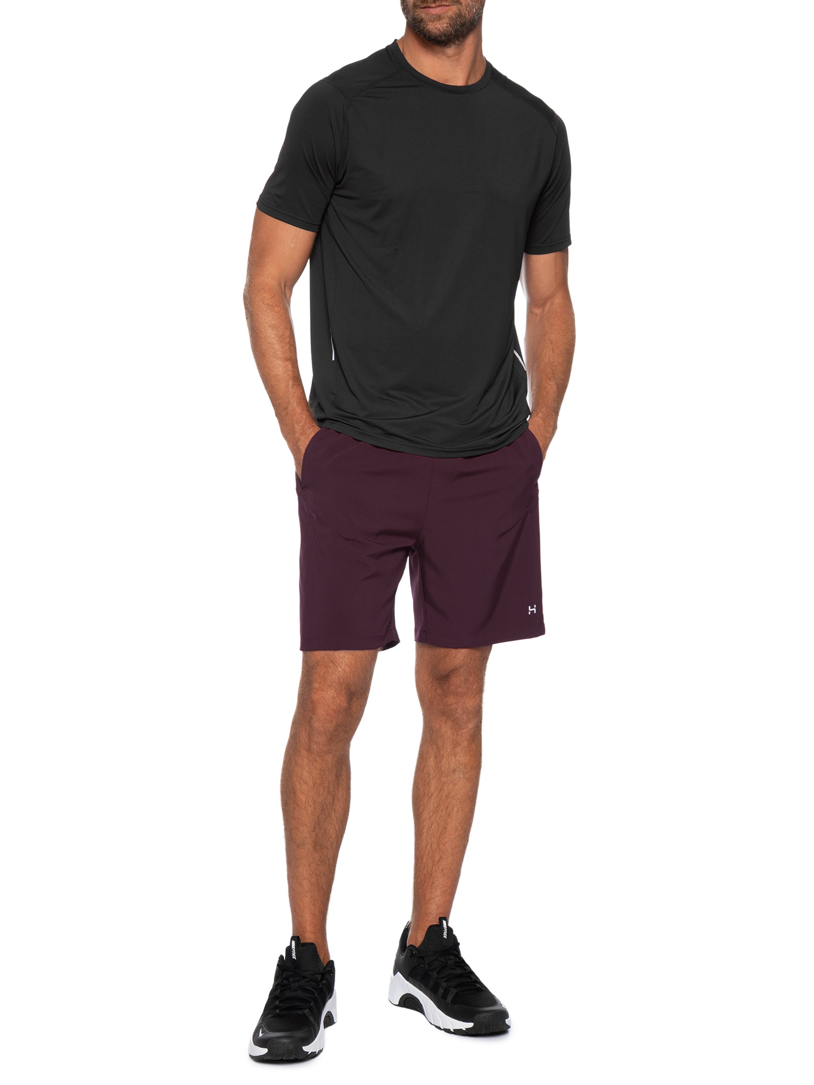 Bermuda Masculina Com Detalhe Em Tule Vermelho Hering Sports