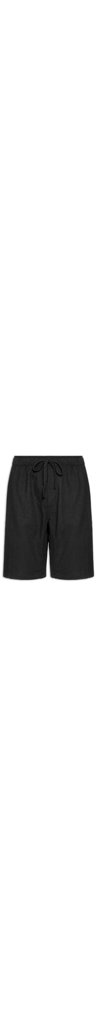 Bermuda Masculina Com Elástico E Cordão - Preto