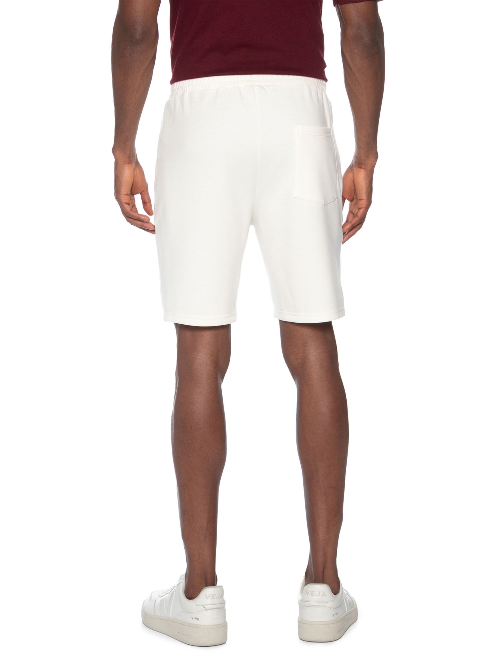 Bermuda Masculina Com Recortes Branco Basiq Men