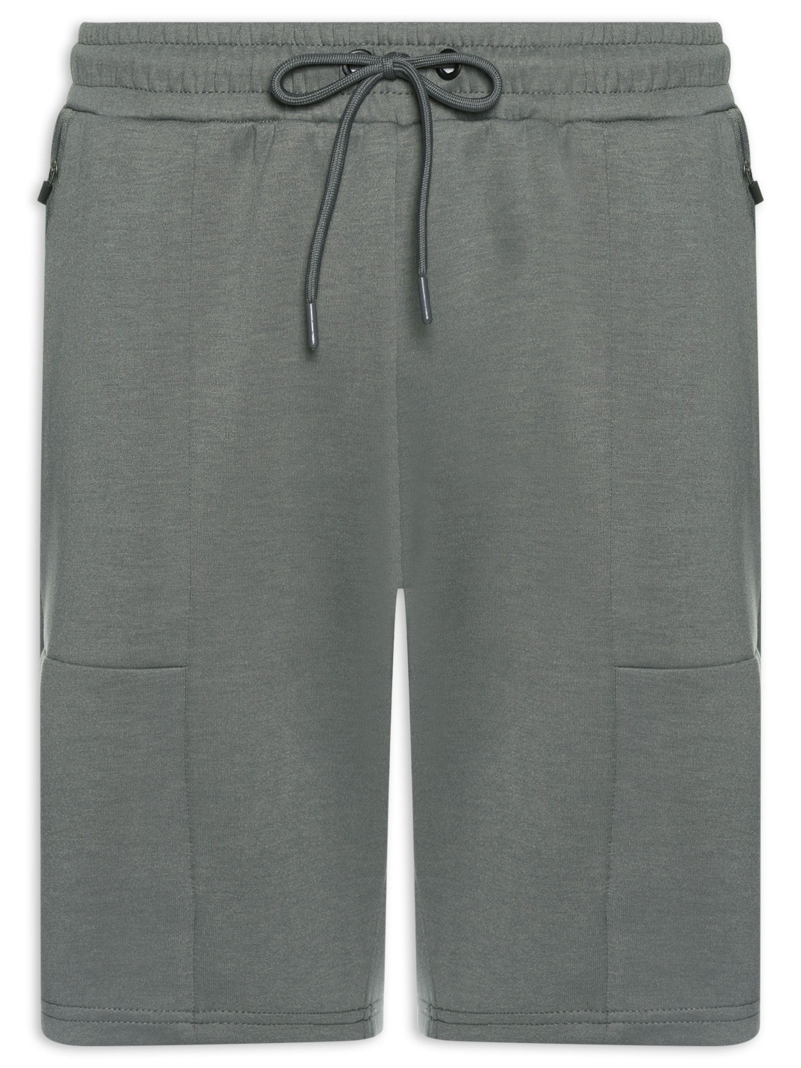 Bermuda Masculina Com Recortes Cinza Basiq Men