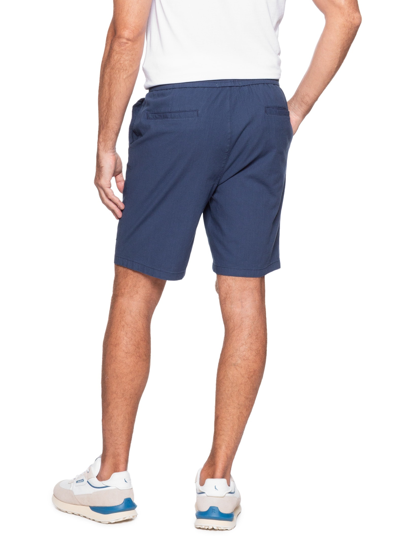 Bermuda Masculina Cós de Elástico Básica Azul '2 Essential