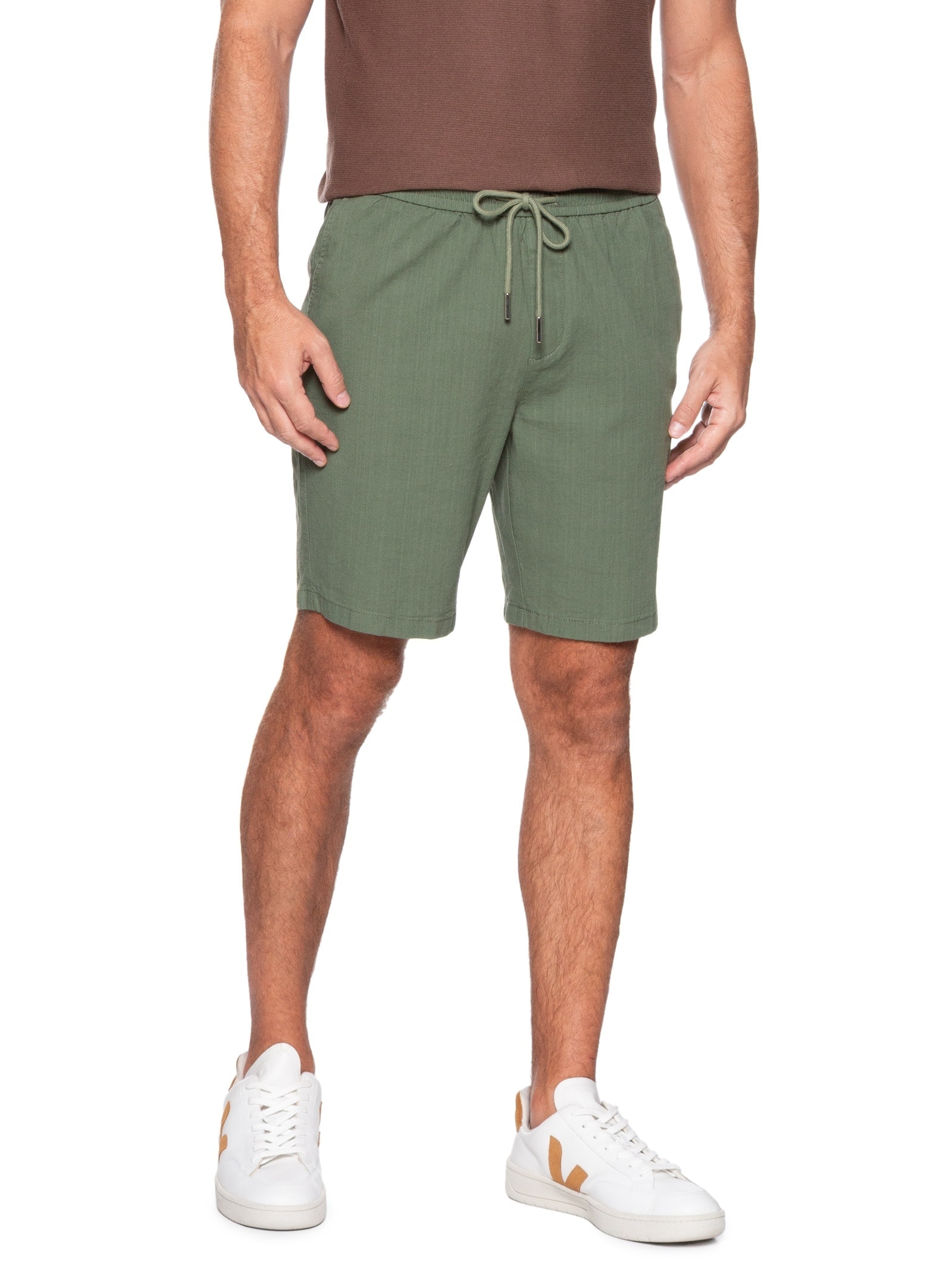 Bermuda Masculina Cós de Elástico Básica Verde '2 Essential