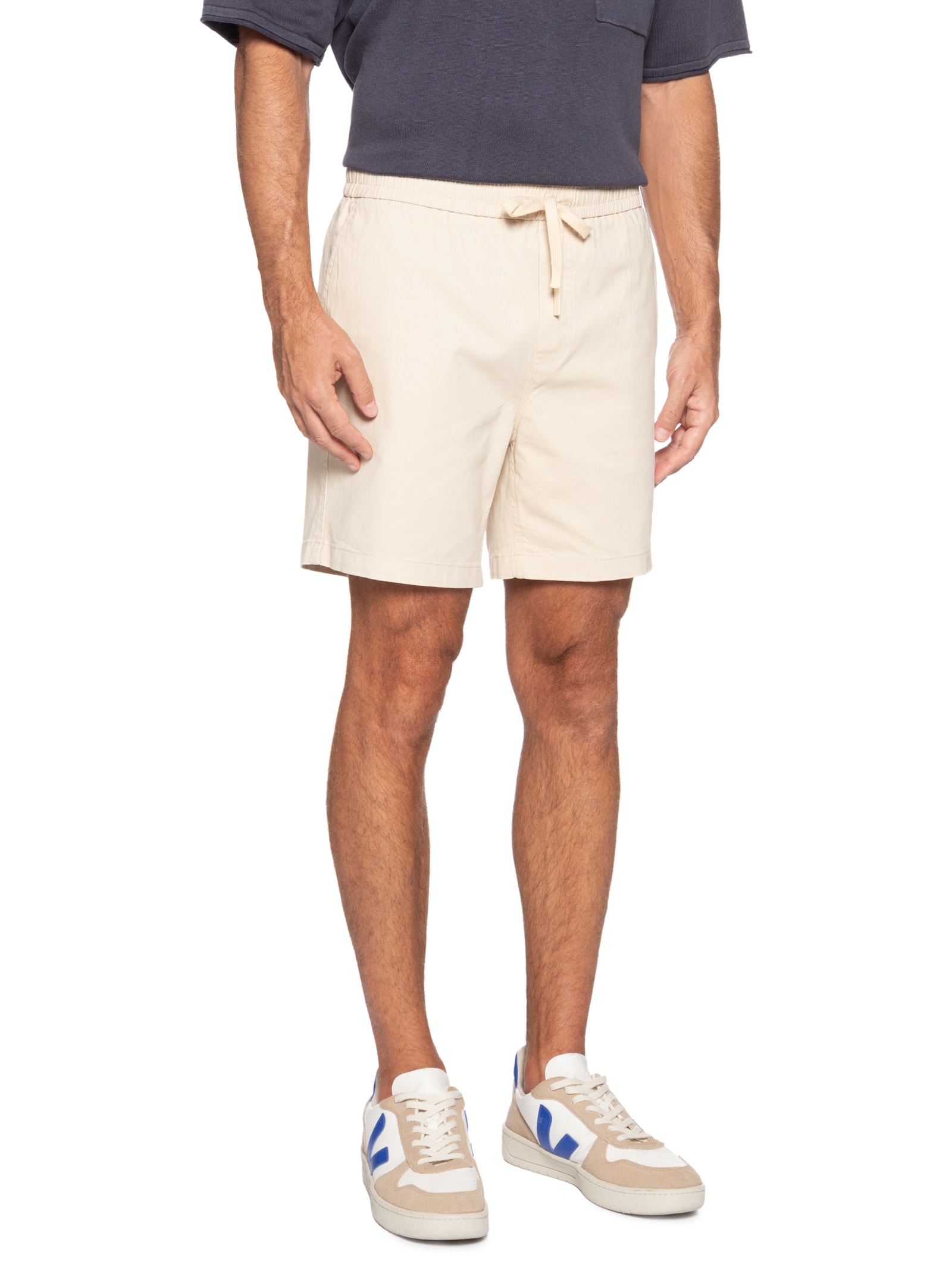 Bermuda Masculina Cós Elástico Bege '2 Essential