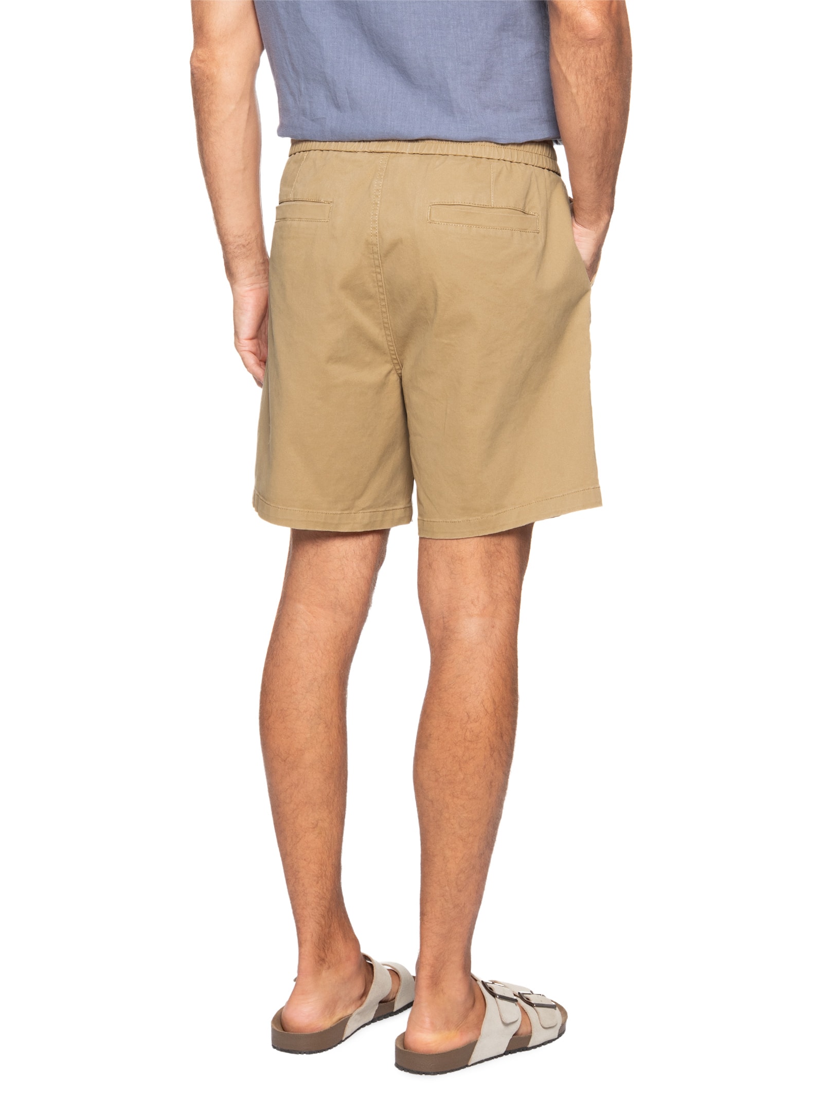 Bermuda Masculina Cós Elástico Bege '2 Essential