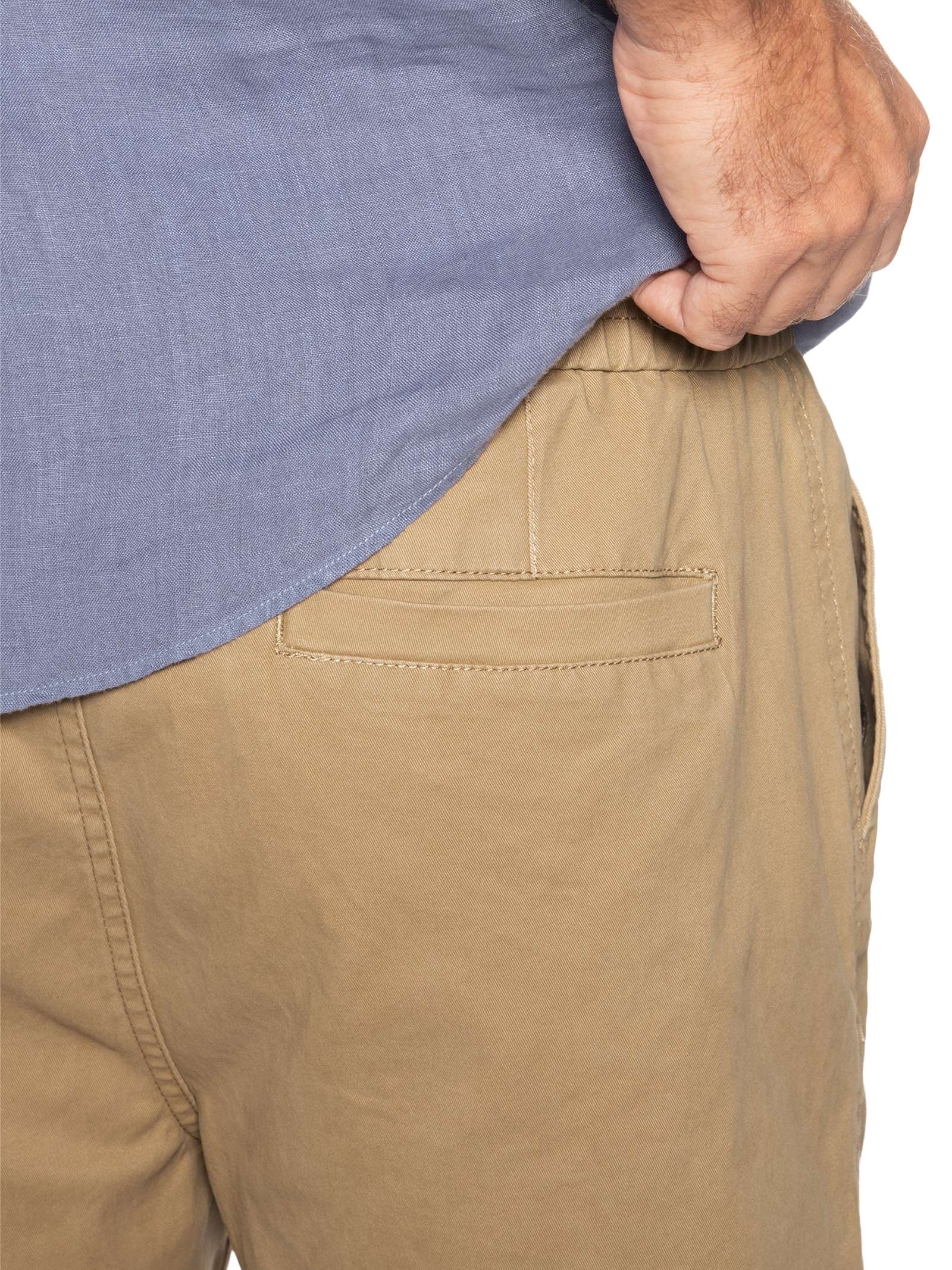 Bermuda Masculina Cós Elástico Bege '2 Essential