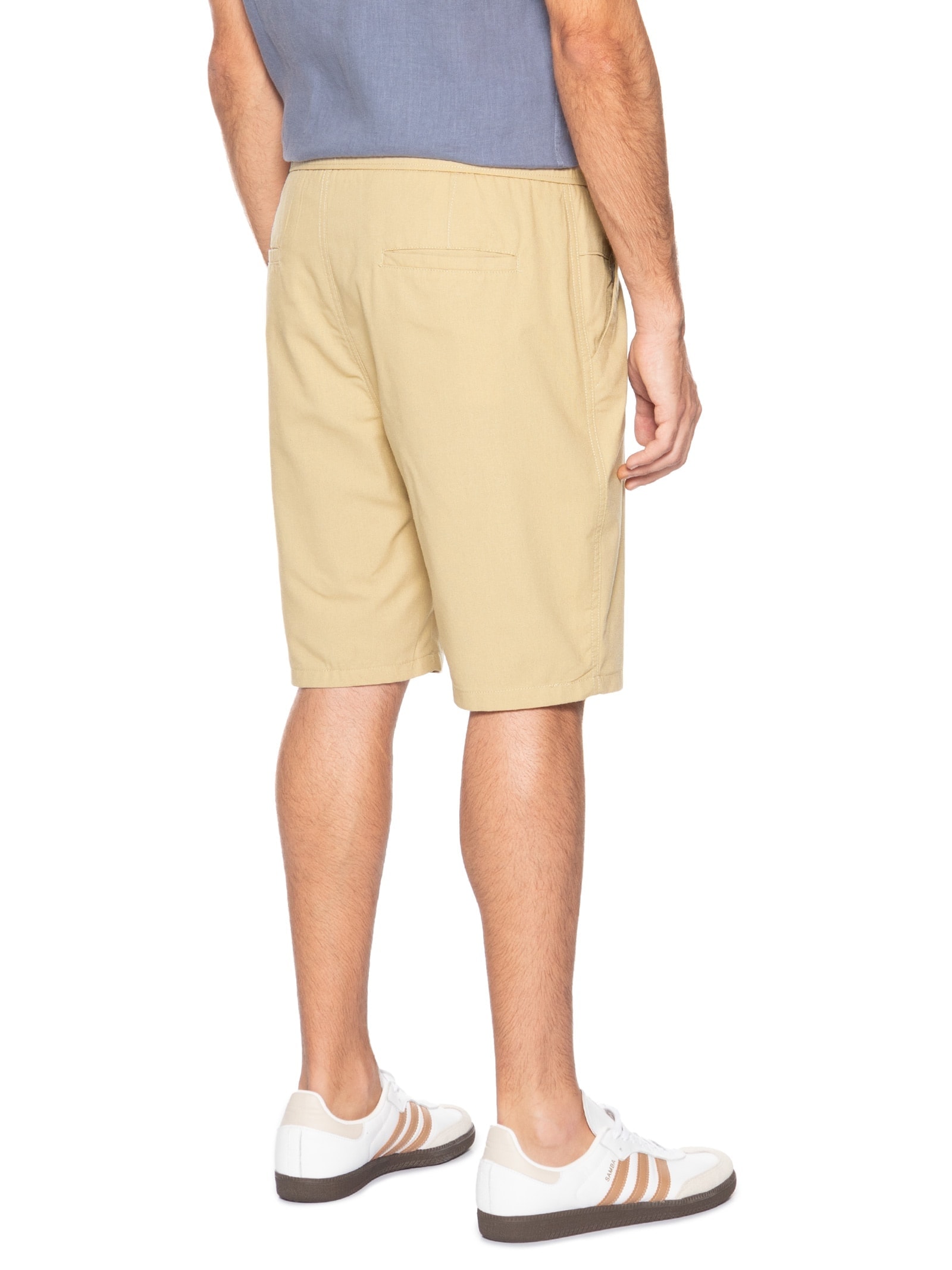 Bermuda Masculina Cós Elástico E Cordão Bege '2 Essential