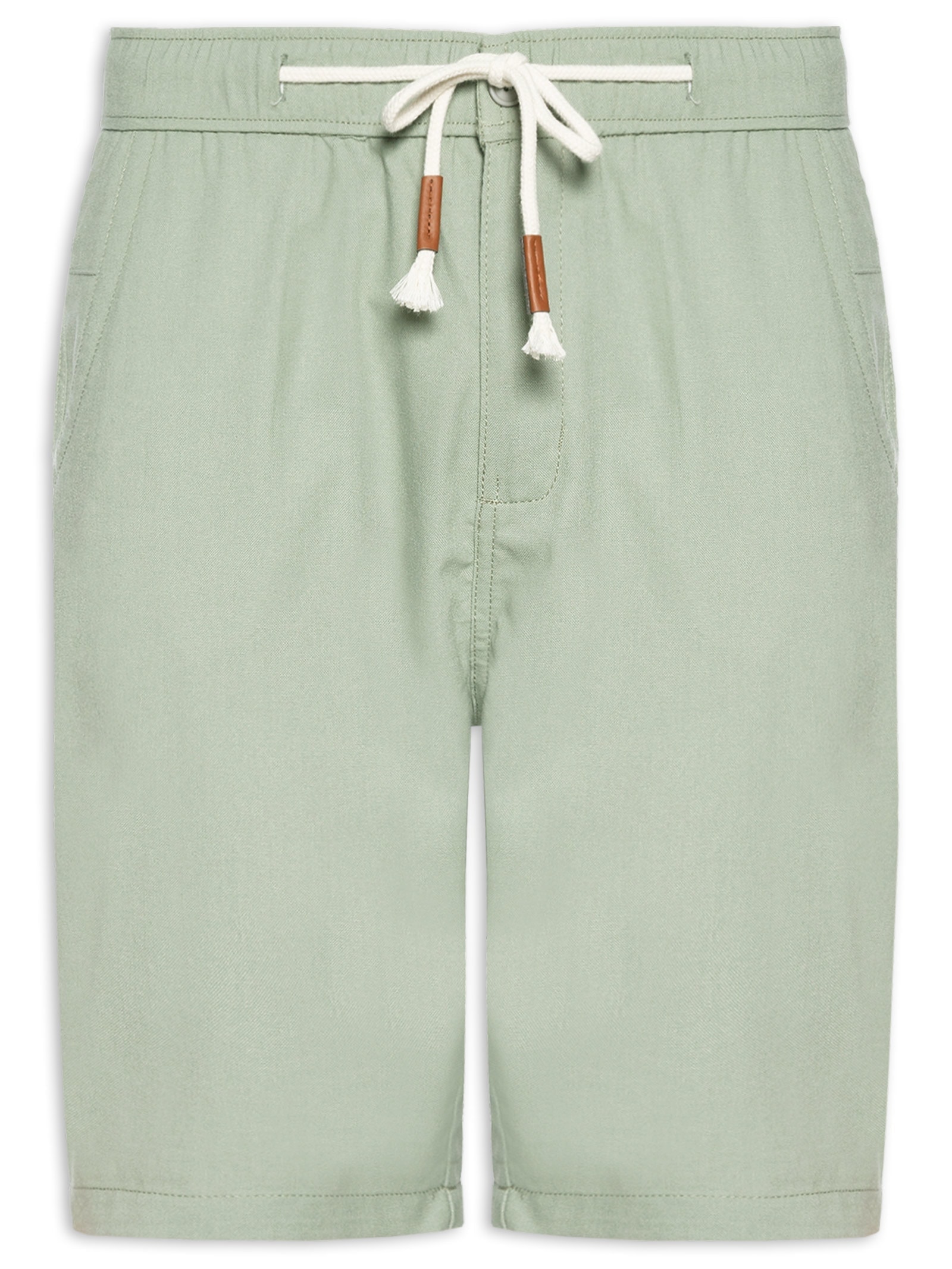 Bermuda Masculina Cós Elástico E Cordão Verde '2 Essential