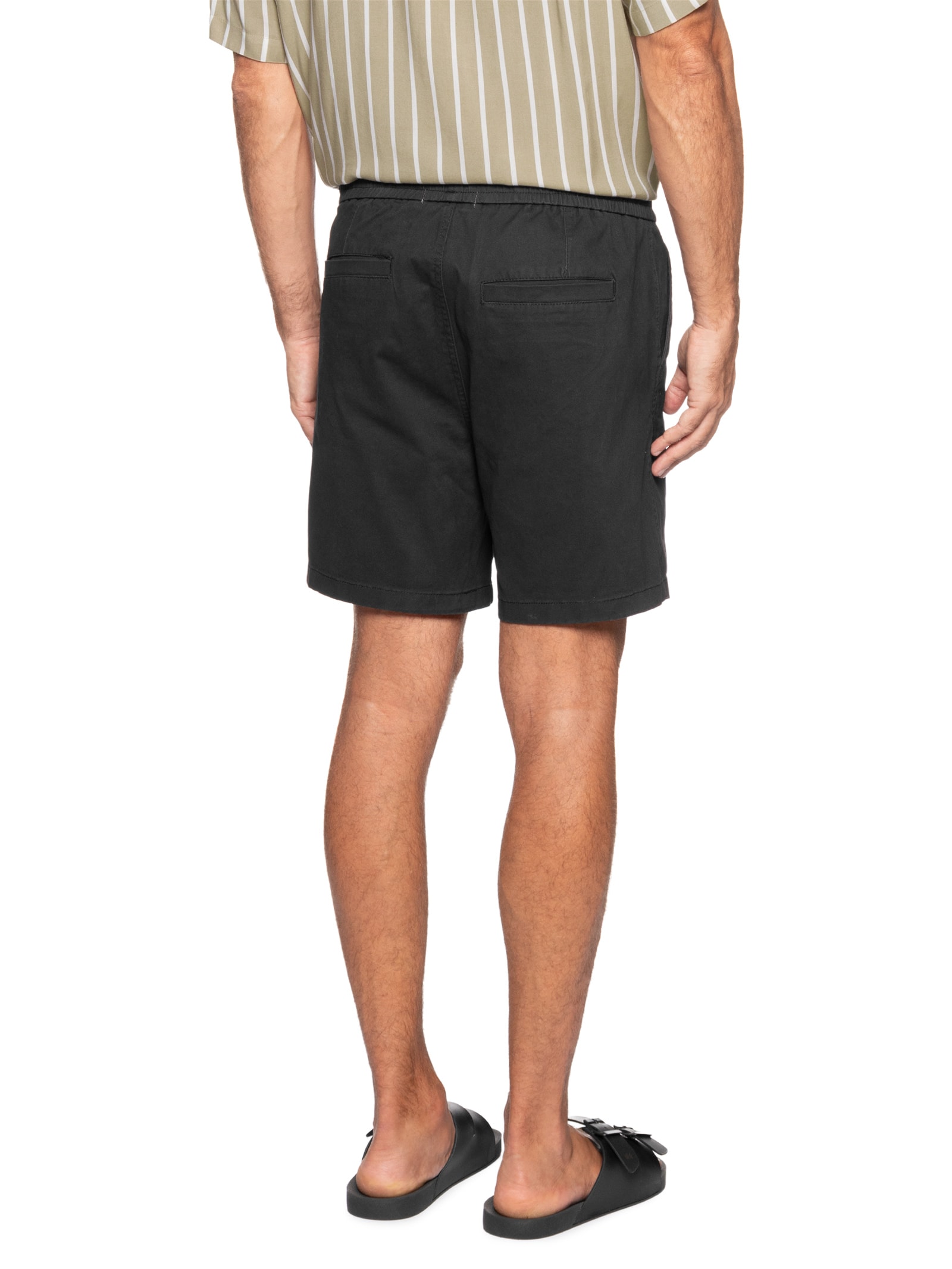 Bermuda Masculina Cós Elástico Preto '2 Essential