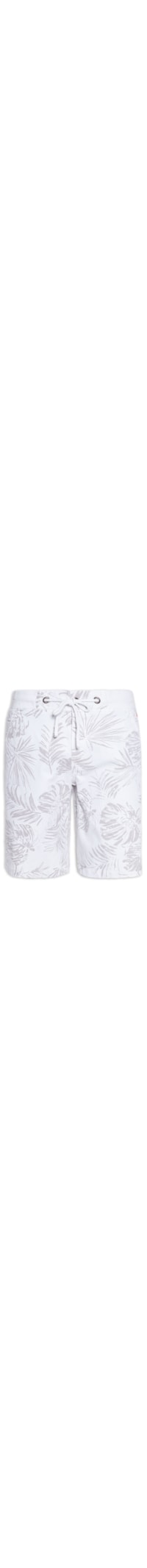 Bermuda Masculina Cotton Spandex New Year White - Branco