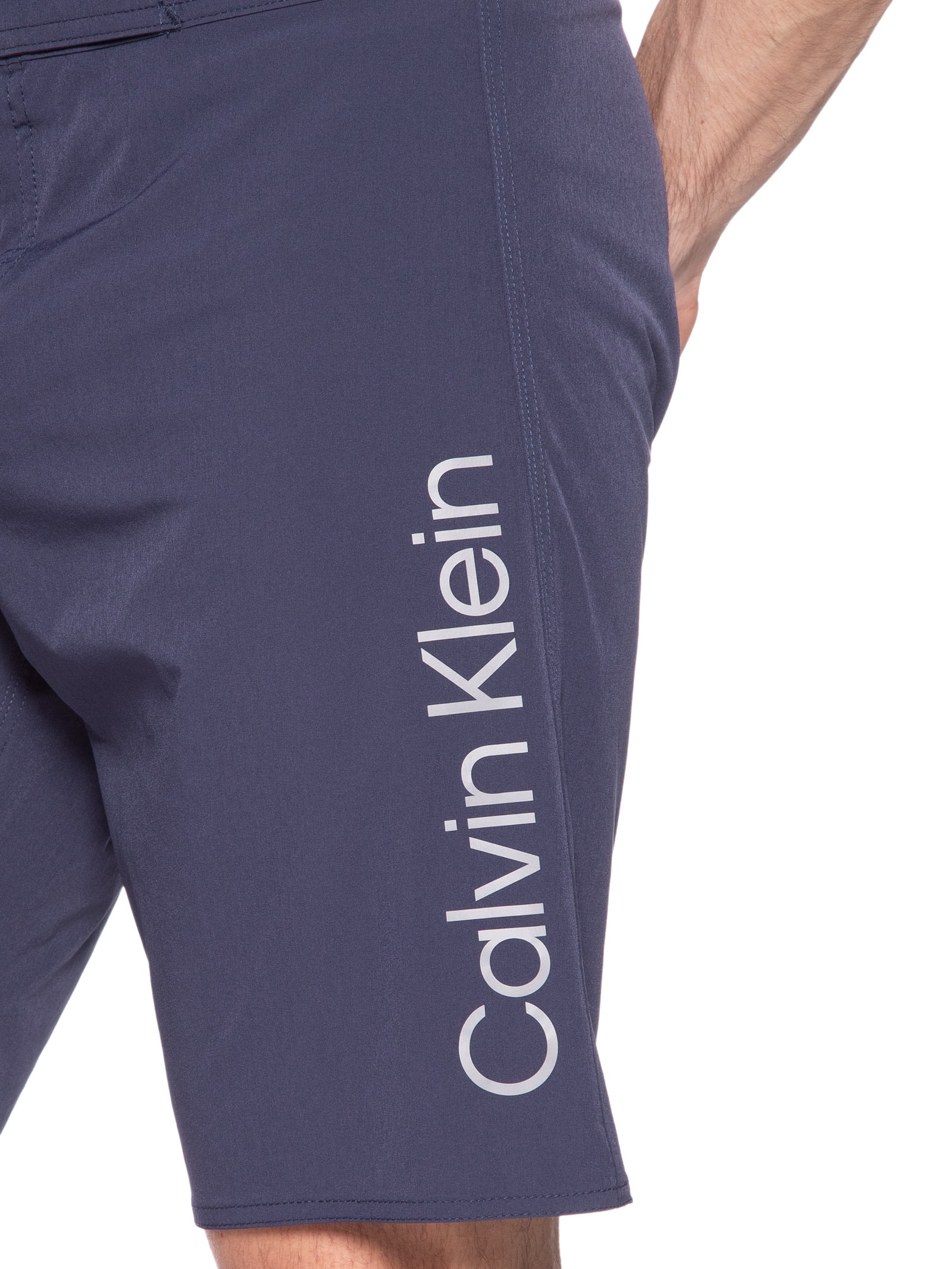 Bermuda Masculina D'Água Liso Micro Básica Azul Calvin Klein Jeans