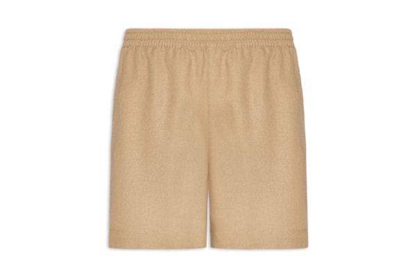 Bermuda Masculina De Linho Maré Cós De Elástico – Bege